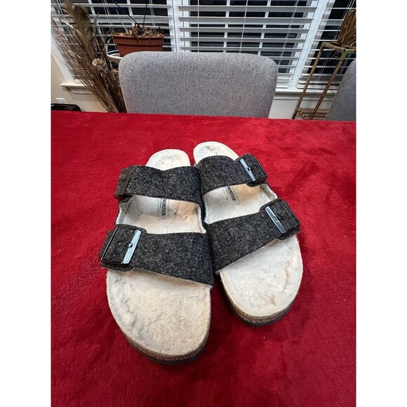 Birkenstock Arizona Wool Felt Rivet Sandals Slides Dark Gray EU 40 (L9, M7) main image 6